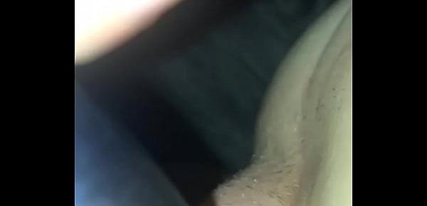  Exploring trimmed pussy with nail polish bottle inexperienced